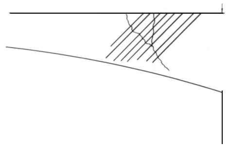 Reinforcing bar orientation used to effect the repair