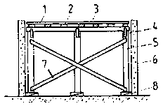 Ceiling formwork (vertical section)