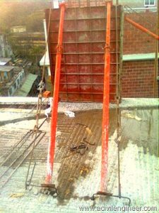 construction process of RC column
