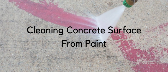 Removing Paint from Concrete Surface