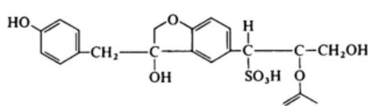 Repeating unit of a lignosulfonate molecule