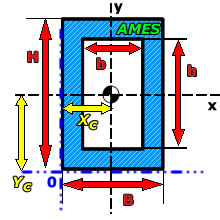 Hollow rectangular section