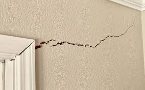 Cracks in drywall due to settlement